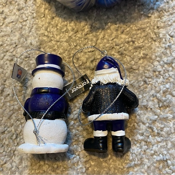 Baltimore Ravens Christmas Ornament Bundle Lot Santa Gnome Snowman Balls Blue - Picture 5 of 8